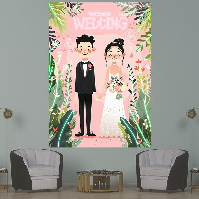 Romantic Bride and Groom Hand in Hand LED neon sign product image