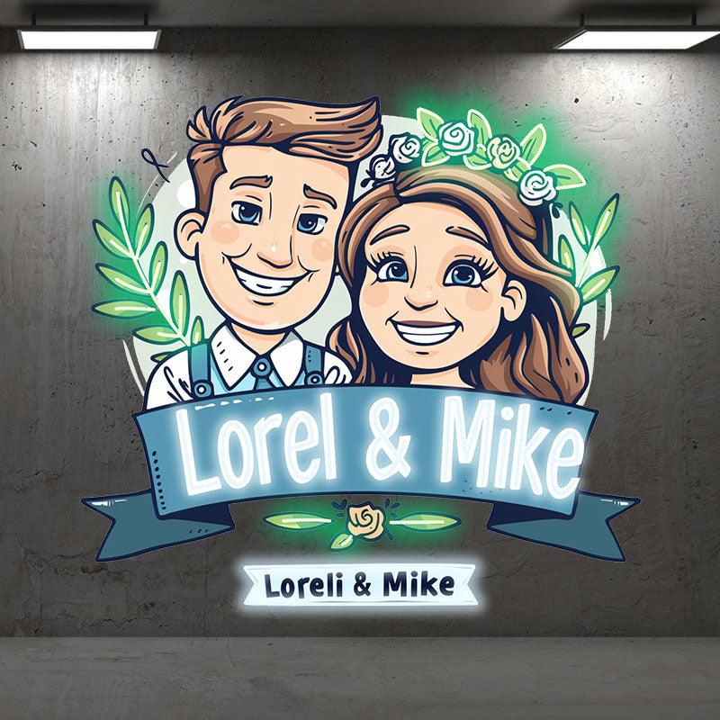 Customized Bride & Groom Name Wedding LED neon sign product image