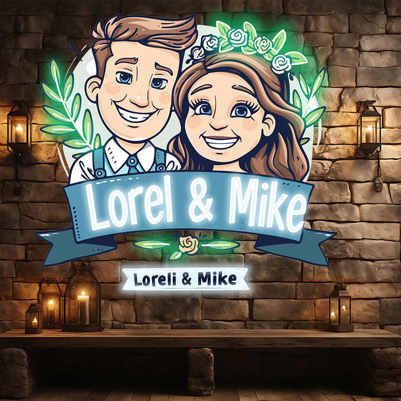 Customized Bride & Groom Name Wedding LED neon sign product image