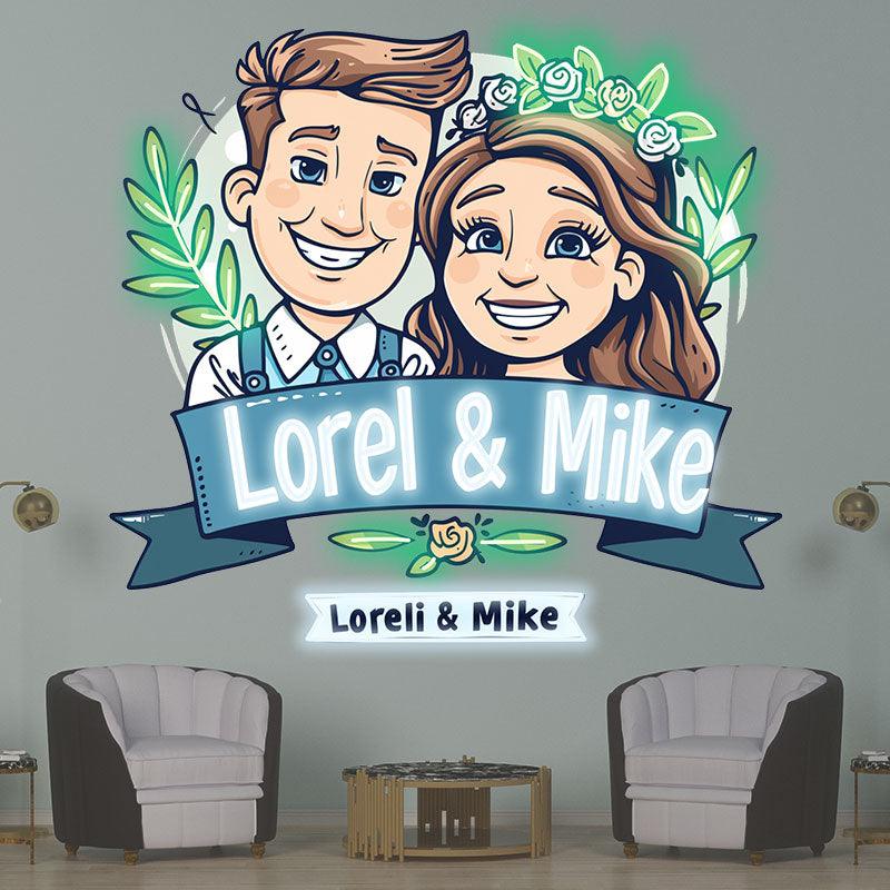 Customized Bride & Groom Name Wedding LED neon sign product image