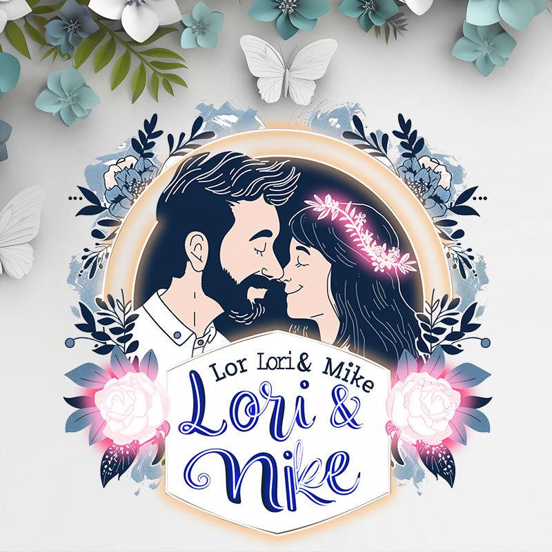 Romantic Customized Bride & Groom Name LED neon sign product image