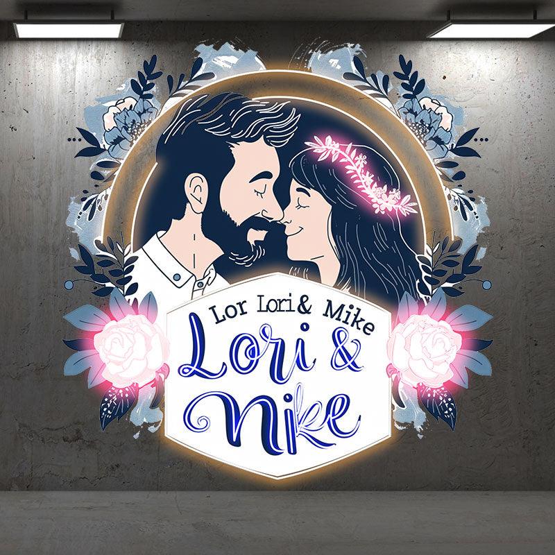 Romantic Customized Bride & Groom Name LED neon sign product image