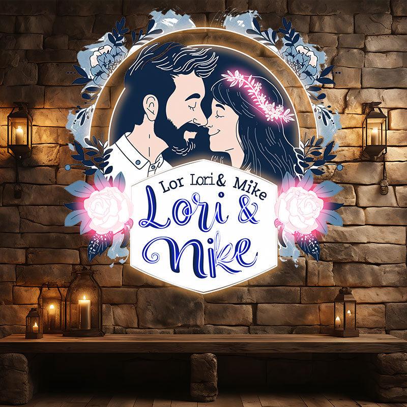 Romantic Customized Bride & Groom Name LED neon sign product image