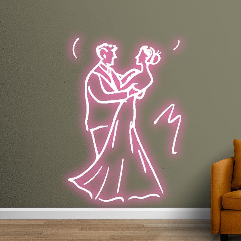 Romantic Wedding Dancing Bride and LED neon sign product image