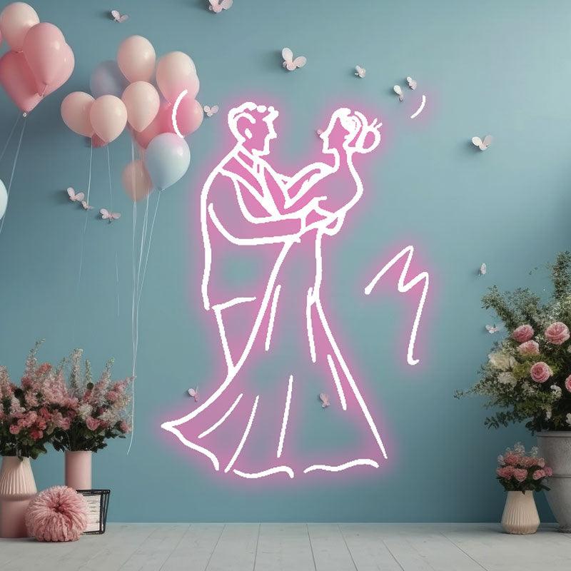 Romantic Wedding Dancing Bride and LED neon sign product image