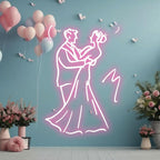 Romantic Wedding Dancing Bride and LED neon sign product image