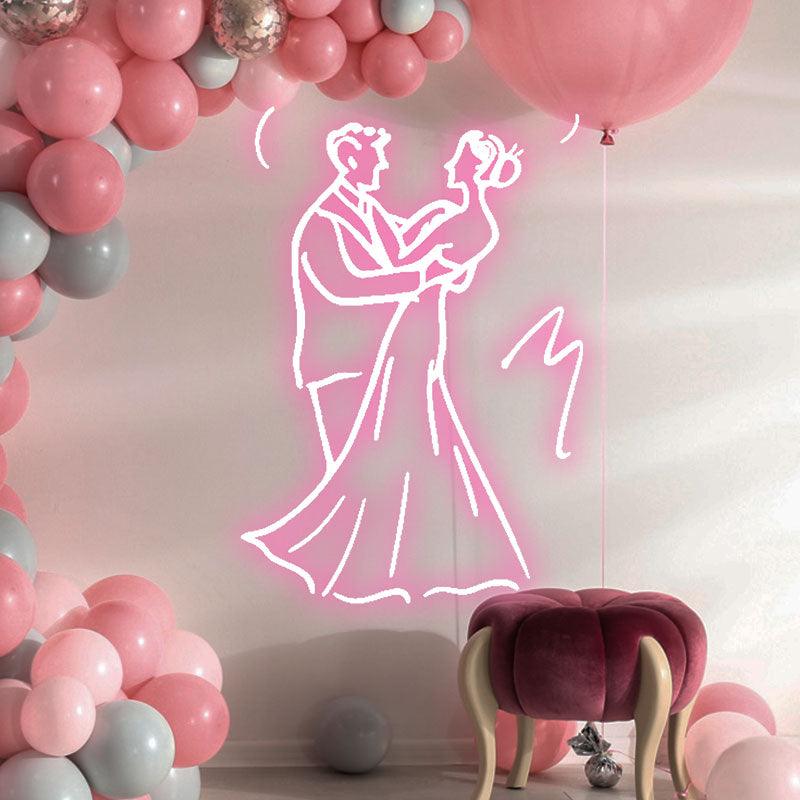 Romantic Wedding Dancing Bride and LED neon sign product image