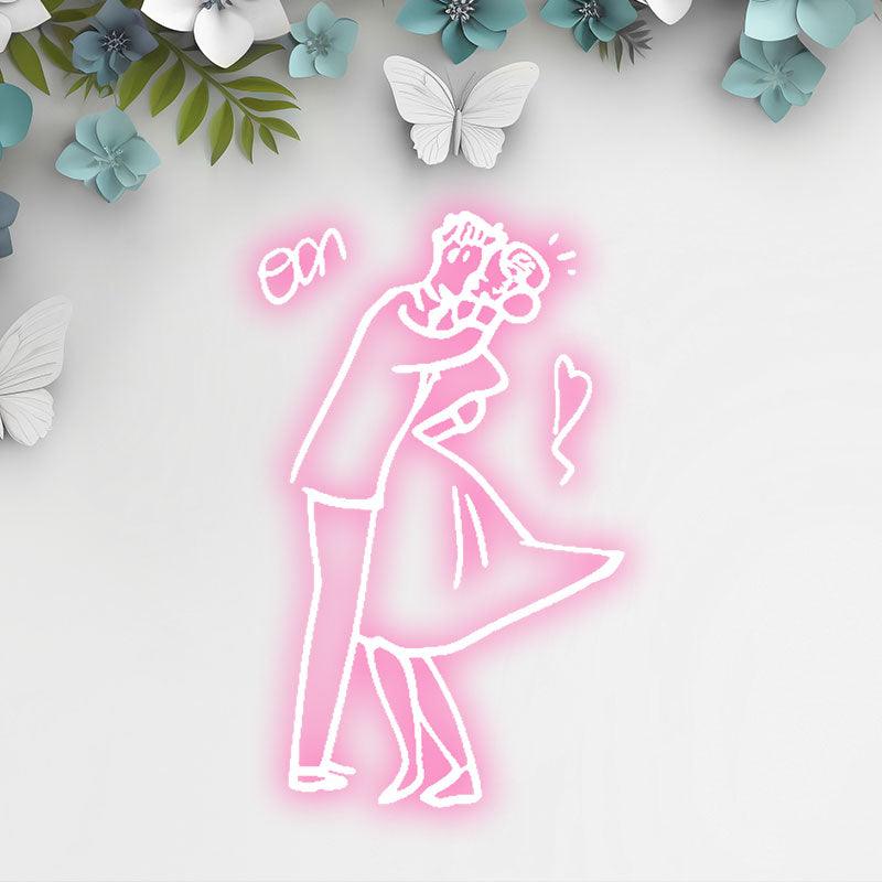 Romantic Wedding Dancing Bride and LED neon sign product image