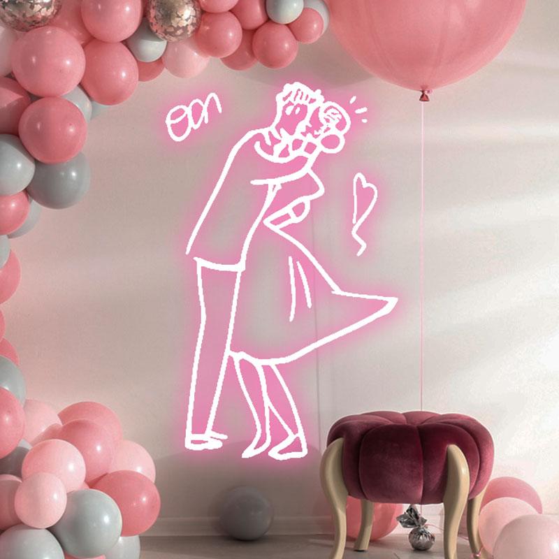 Romantic Wedding Dancing Bride and LED neon sign product image