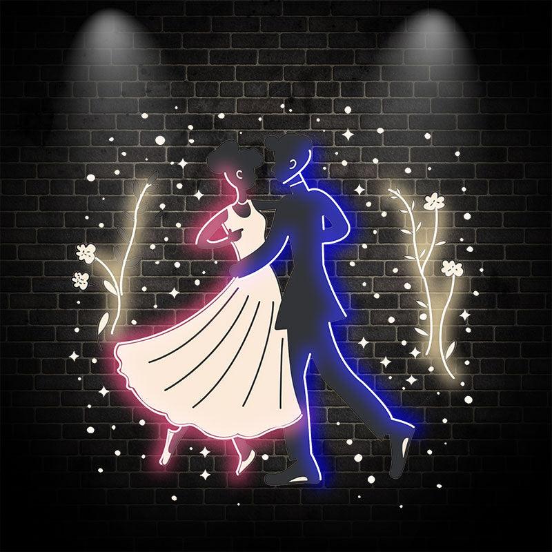 Romantic Dancing Wedding Bride and LED neon sign by NeonCS