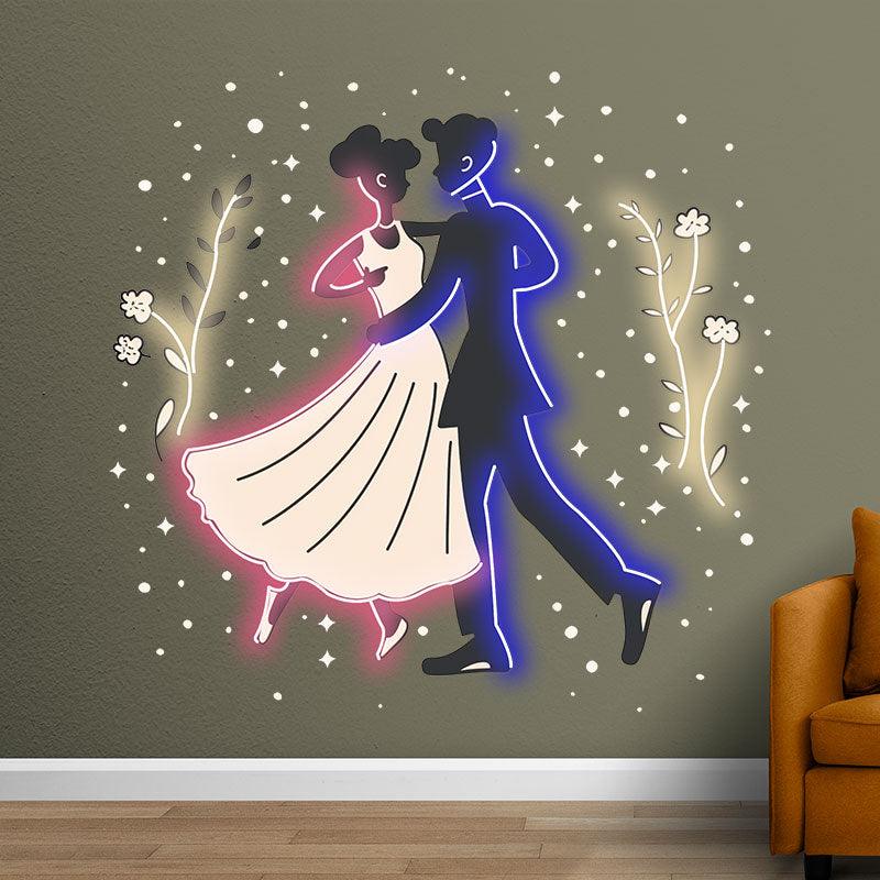 Romantic Dancing Wedding Bride and LED neon sign product image