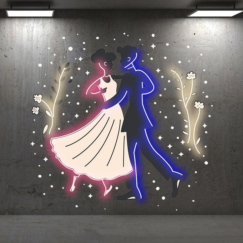 Romantic Dancing Wedding Bride and LED neon sign product image