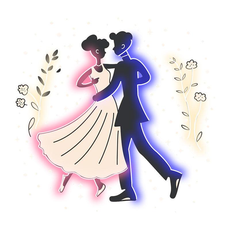 Romantic Dancing Wedding Bride and LED neon sign product image
