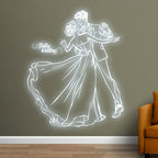 Pure White Wedding Bride and Groom LED neon sign product image