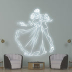 Pure White Wedding Bride and Groom LED neon sign product image