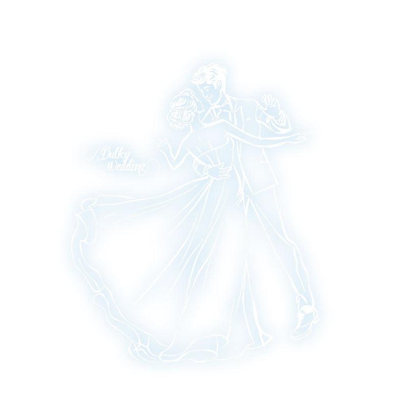 Pure White Wedding Bride and Groom LED neon sign product image