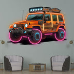 Orange Jeep Lights Creative Unique Car LED neon sign product image