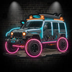 Blue Jeep Lights Creative Unique Car LED neon sign by NeonCS