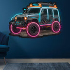 Blue Jeep Lights Creative Unique Car LED neon sign product image