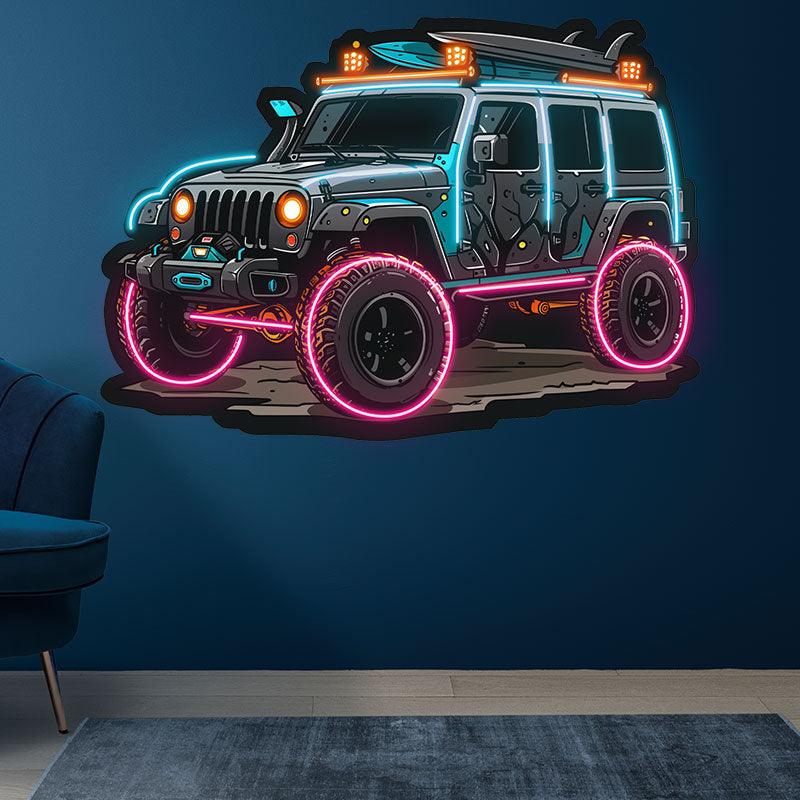 Blue Jeep Lights Creative Unique Car LED neon sign product image