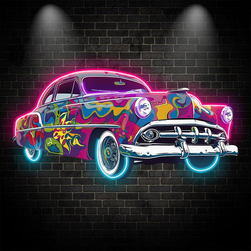 Classic Old Famous Cars Colorful LED neon sign by NeonCS