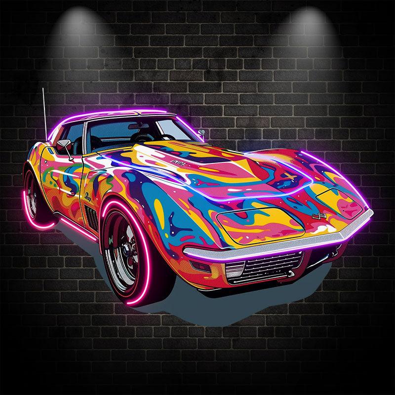 Cool Colorful Airbrush Coupe Supercar LED neon sign by NeonCS