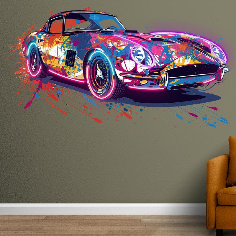 Low Chassis Cool Color Airbrush Coupe LED neon sign product image