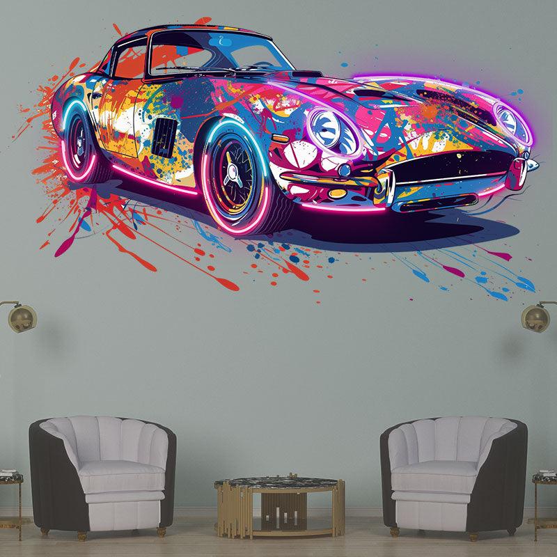 Low Chassis Cool Color Airbrush Coupe LED neon sign product image