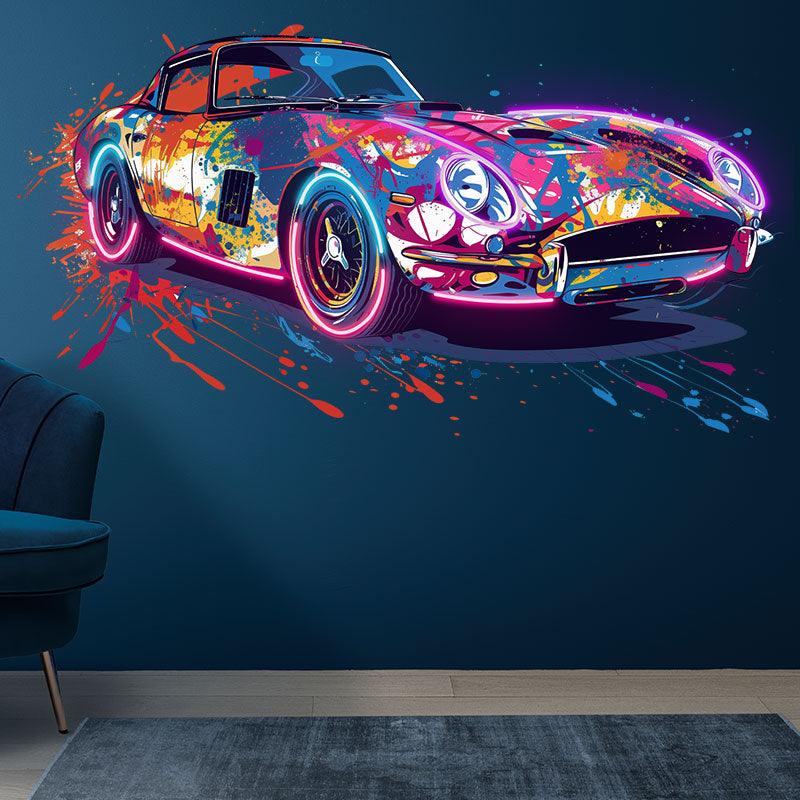 Low Chassis Cool Color Airbrush Coupe LED neon sign product image