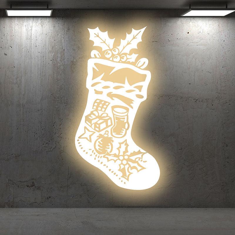 Golden LED Christmas Stockings LED neon sign product image