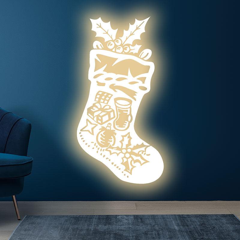 Golden LED Christmas Stockings LED neon sign product image