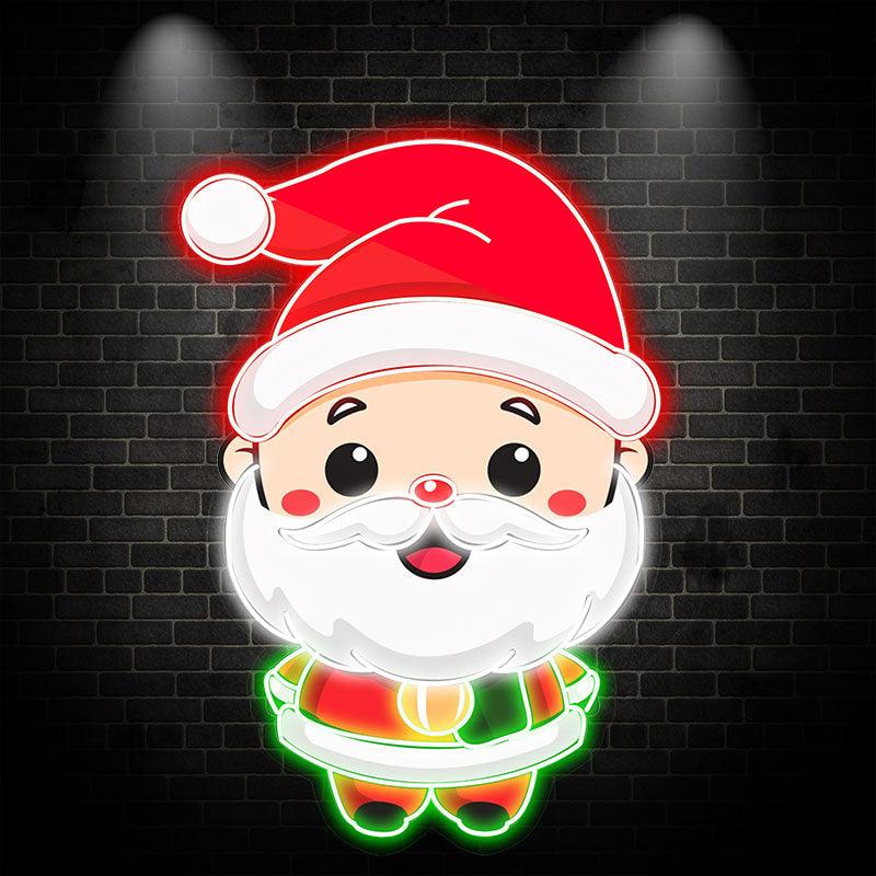 Cute Cartoon Santa Claus Long Beard LED neon sign by NeonCS