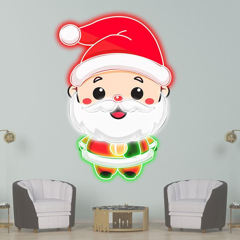 Cute Cartoon Santa Claus Long Beard LED neon sign product image