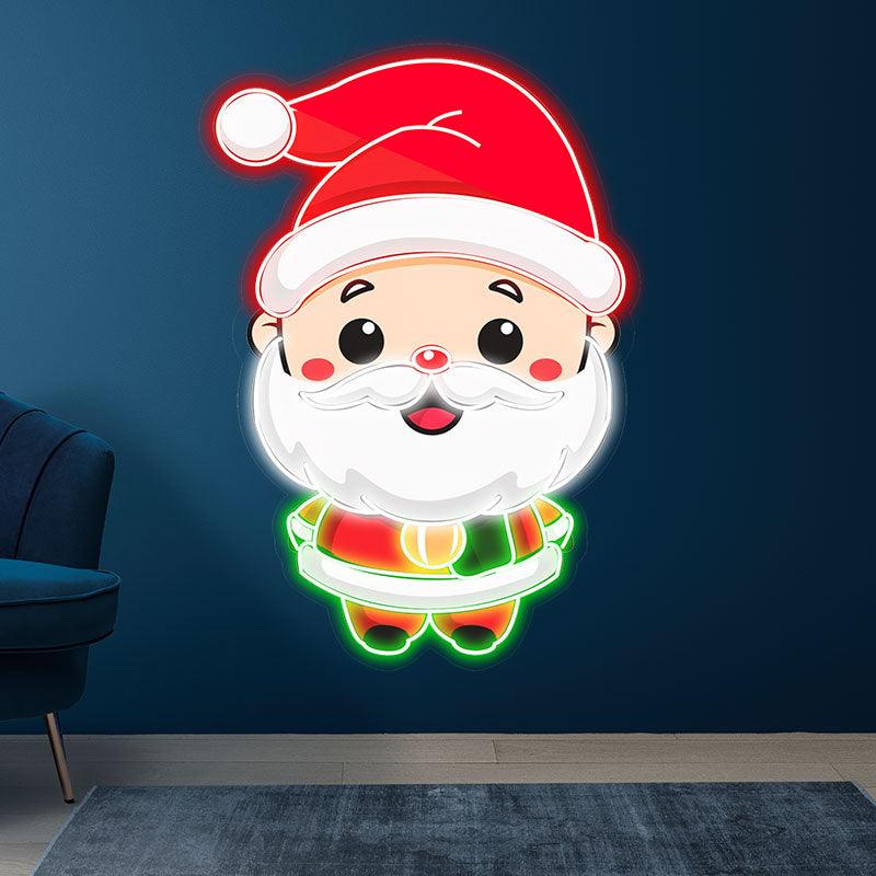 Cute Cartoon Santa Claus Long Beard LED neon sign product image