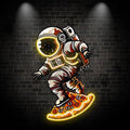 Astronaut Pizza Skateboard Creative LED neon sign by NeonCS