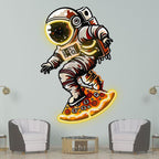Astronaut Pizza Skateboard Creative LED neon sign product image