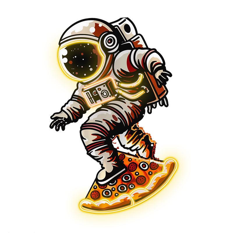 Astronaut Pizza Skateboard Creative LED neon sign product image