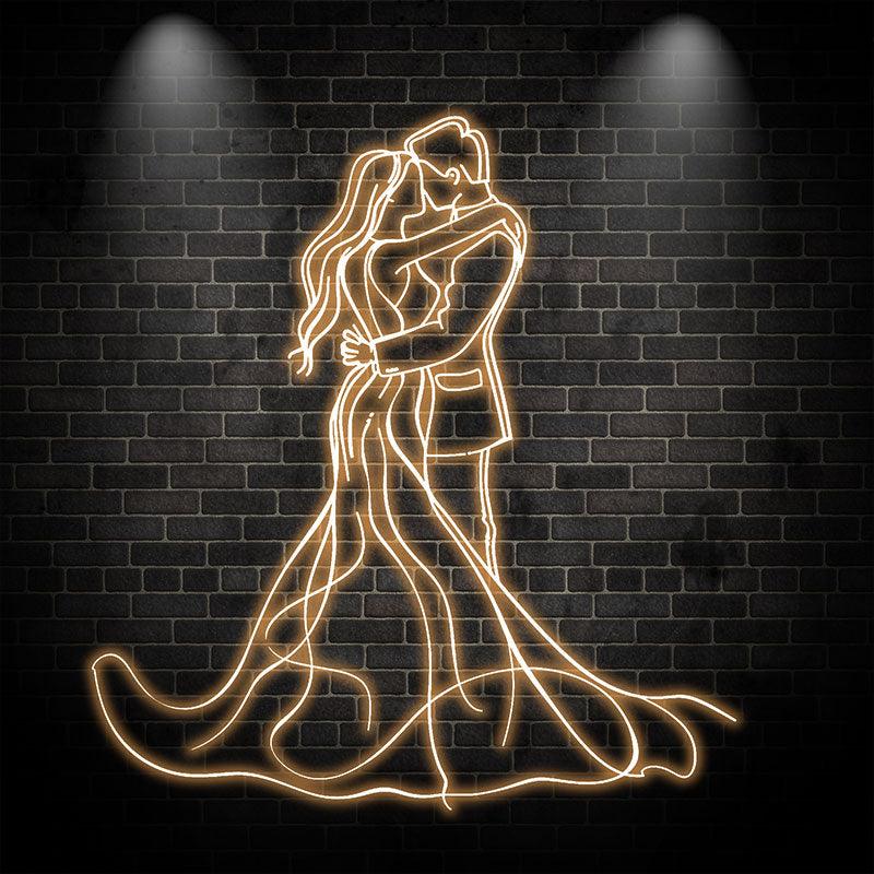 Romantic Bride and Groom Hugging LED LED neon sign by NeonCS