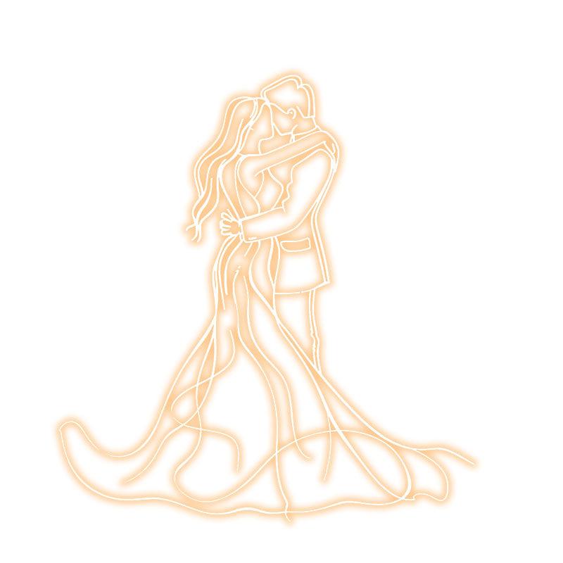 Romantic Bride and Groom Hugging LED LED neon sign product image