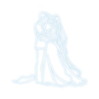 Romantic Blue Bride & Groom Hugging LED neon sign product image