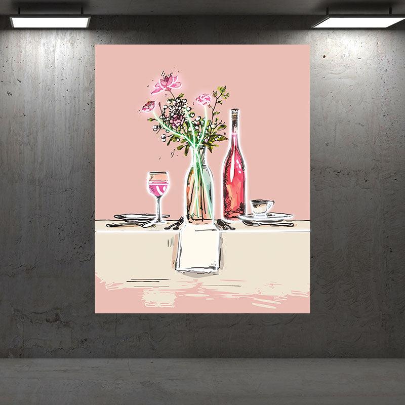 Romantic Wedding Table Signs Wine & LED neon sign product image