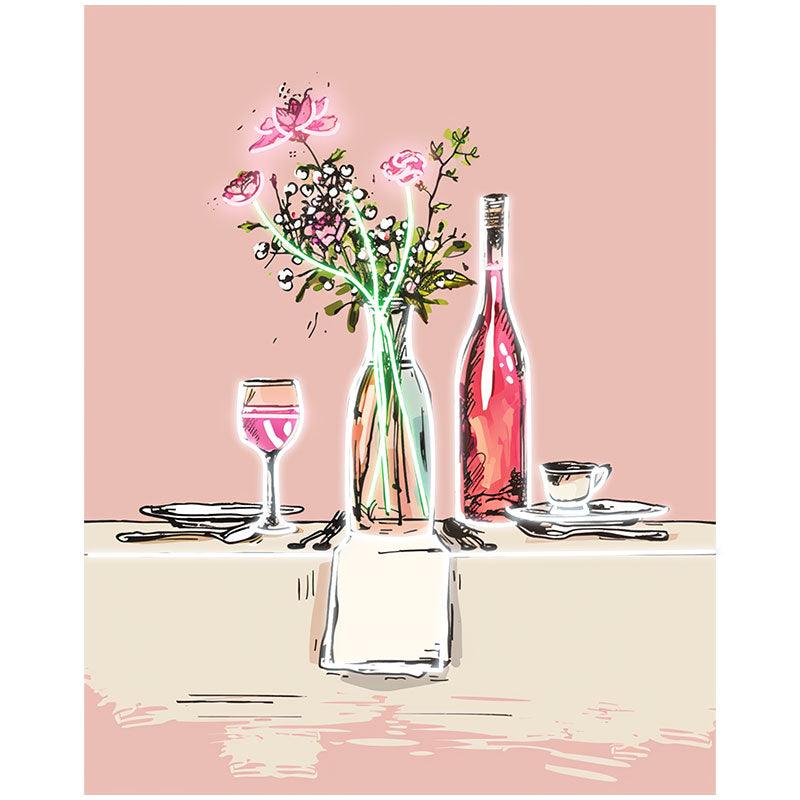 Romantic Wedding Table Signs Wine & LED neon sign product image