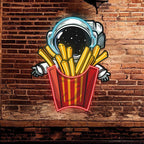Astronauts Hugging French Fries in LED neon sign product image