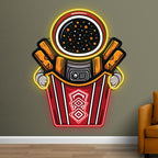 Astronaut Holding Up Giant French LED neon sign product image
