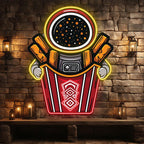 Astronaut Holding Up Giant French LED neon sign product image