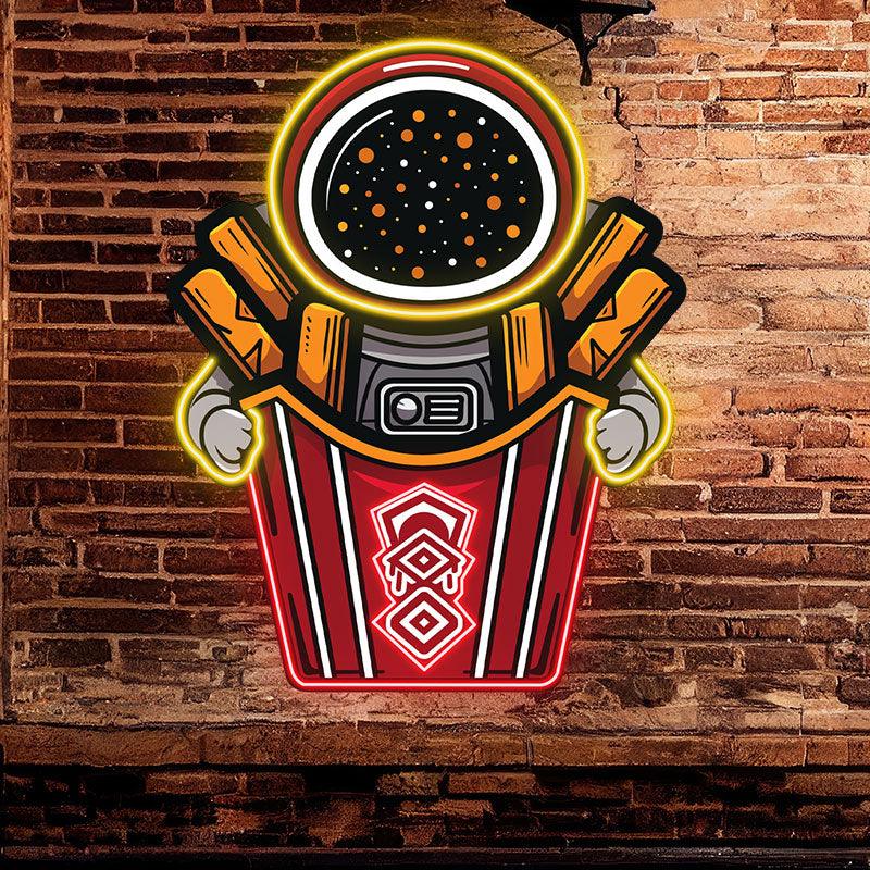 Astronaut Holding Up Giant French LED neon sign product image