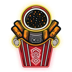 Astronaut Holding Up Giant French LED neon sign product image