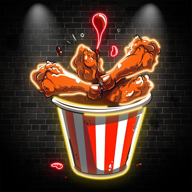 Chicken Fried Legs Creative Gourmet LED neon sign by NeonCS