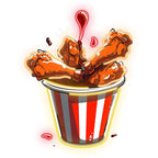 Chicken Fried Legs Creative Gourmet LED neon sign product image