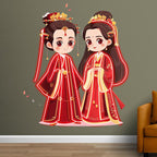 Antique Bride & Groom Red Dress Warm LED neon sign product image